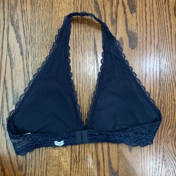 Navy Blue Halter Lace Bralette - Picture 4 of 4